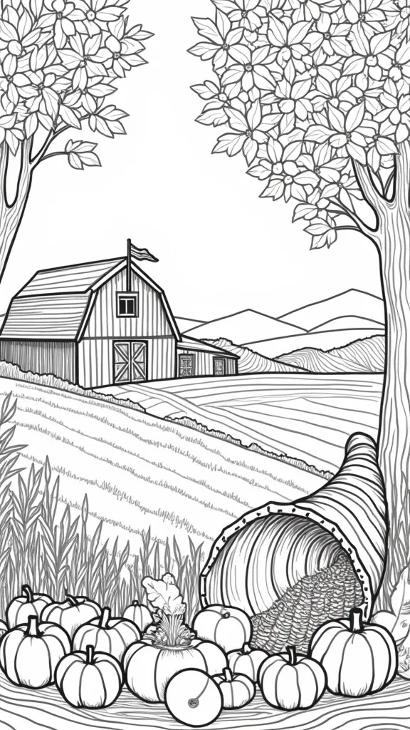 autumn harvest coloring pages